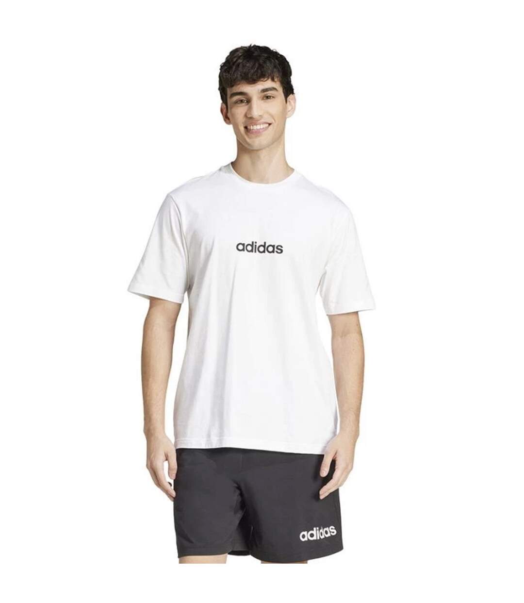 T-shirt Motif/style Linéaire Homme Blanc Adidas-2