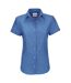 B&C Ladies Oxford Short Sleeve Shirt / Ladies Shirts (Oxford Blue)