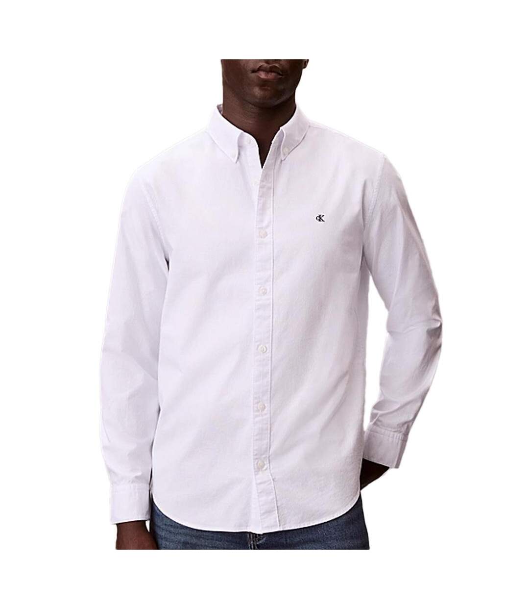 Chemise blanche homme calvin klein jeans oxfords-1