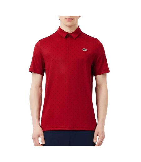 Polo de golf rouge homme lacoste regular fit protection uv