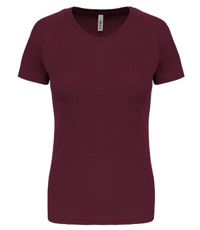 T-shirt sport - Running - Femme - PA439 - rouge vin