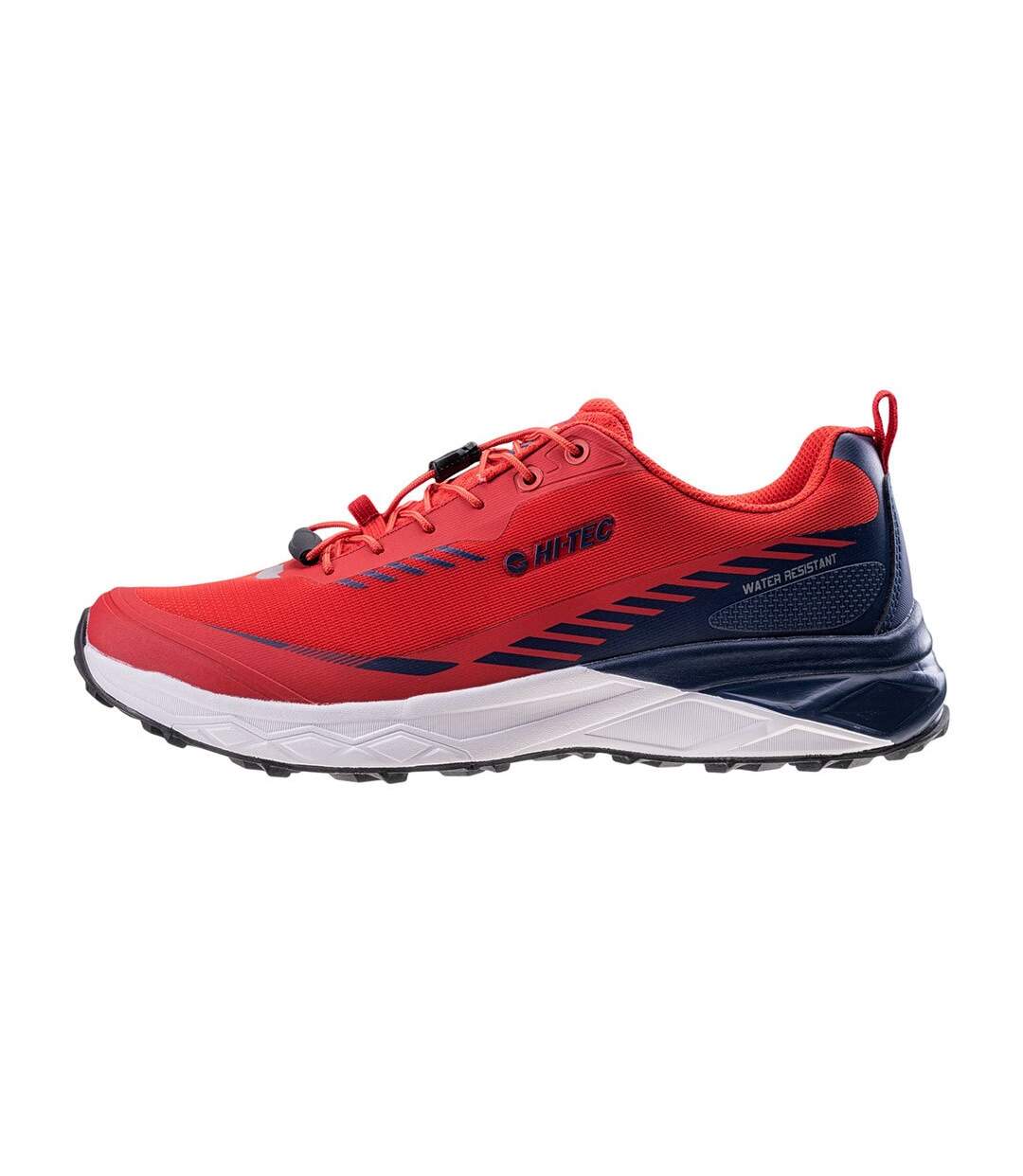 Baskets Marche Mostar Homme Rouge Bleu Marine Argenté Hi-Tec-2