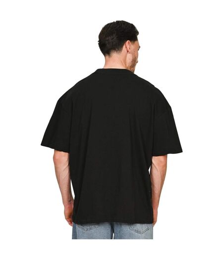 T-shirt oversize unisexe adulte en coton peigné ringspun à encolure allongée noir Casual Classics