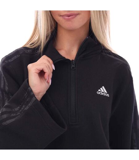 Sweat À Capuche Style 3 Rayures Femme Noir Adidas