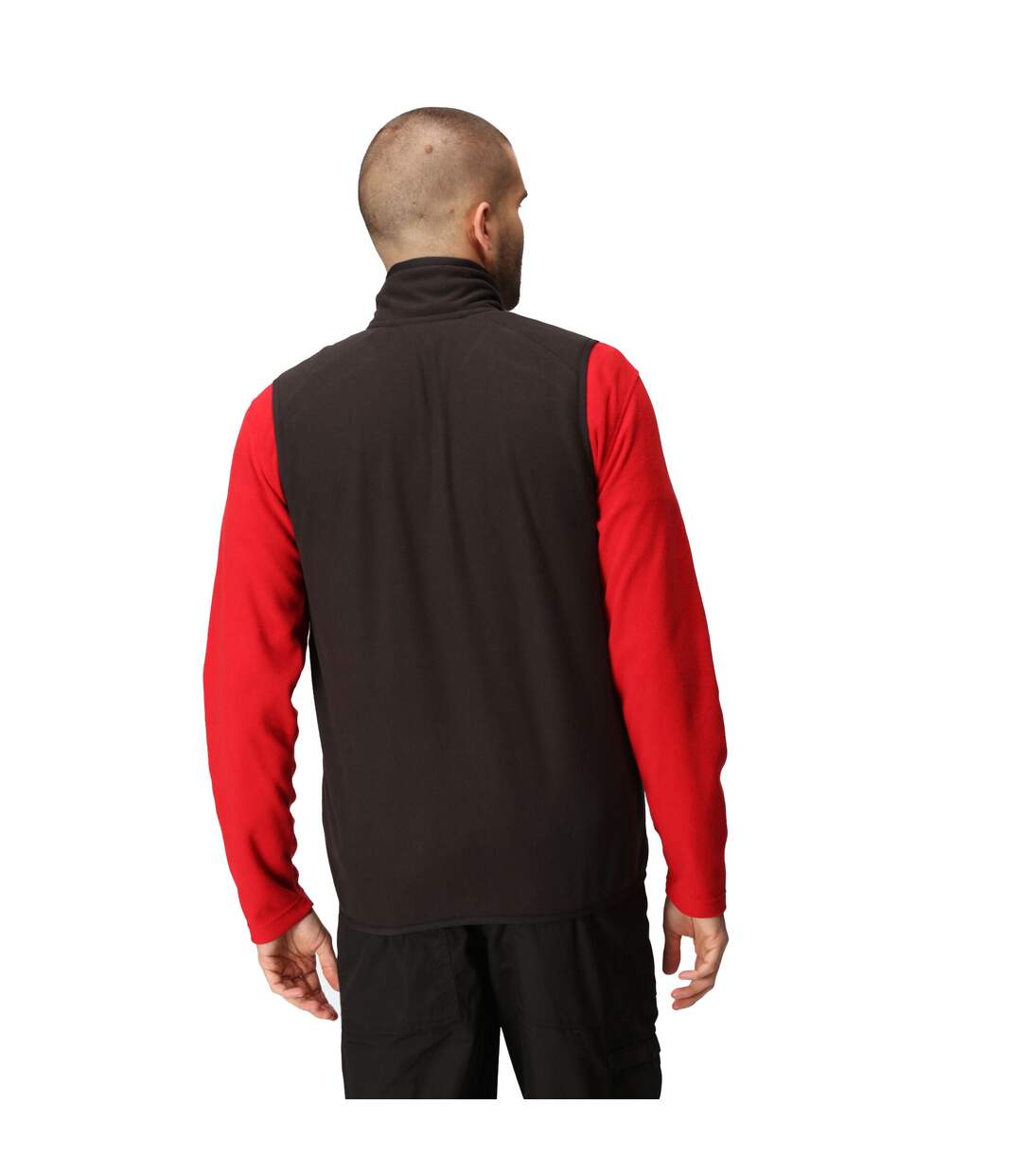 Mens fleece gilet black/classic red Regatta Professional-3