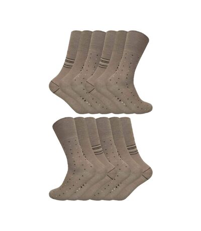 12 Pair Mens Loose Fitting Soft Top Bamboo Diabetic Friendly Socks