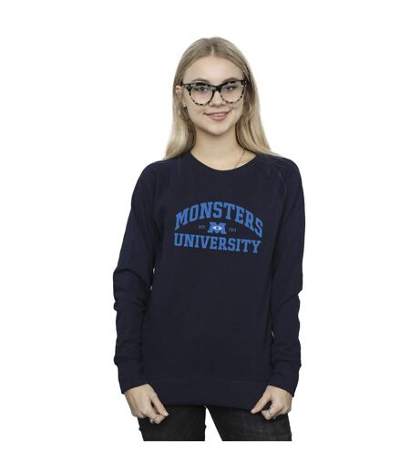 Disney Sweatshirt logo Monsters University Femme/Ladies (Bleu marine) - UTBI29608