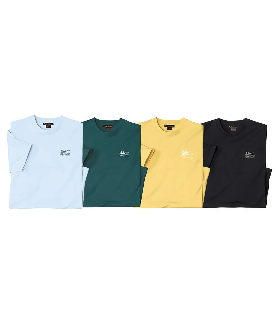 Le Lot de 4 Tee-shirts Manches Courtes Col Rond-4
