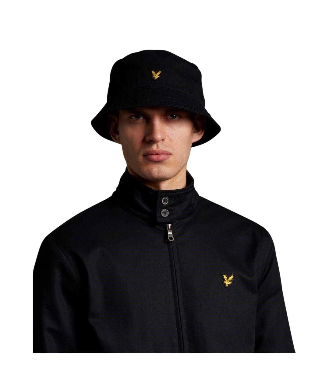 Blouson Harrington Motif/style Logo Homme Noir Lyle & Scott-4