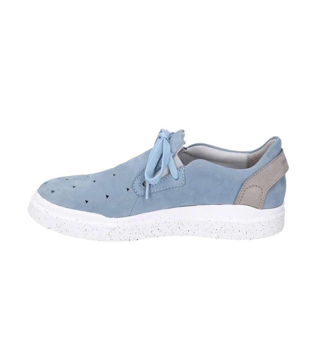 Womens/ladies Helsinki Nubuck Trainers Sky Blue Mint Kombi Josef Seibel-2