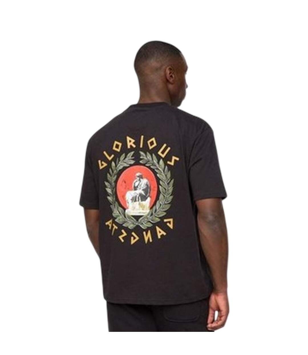 T-shirt Manches Courtes Motif/style Imprimé Graphique Homme Noir Glorious Gangsta-3