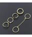 6 Pcs Gold Chain Knuckle Midi Stacking Bohemian Ring Set