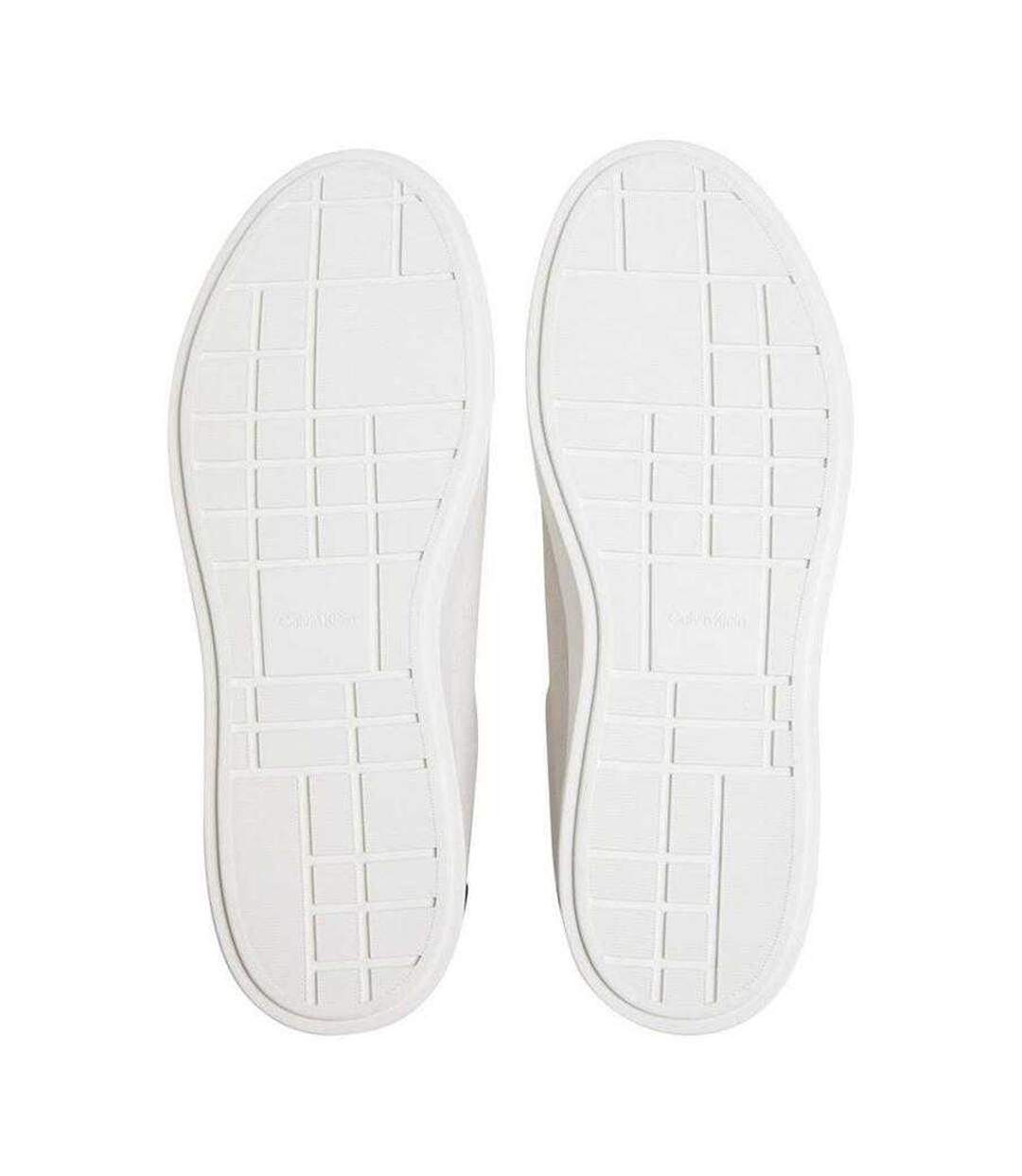 Mens Suede Low Trainers Off White Navy Calvin Klein-3
