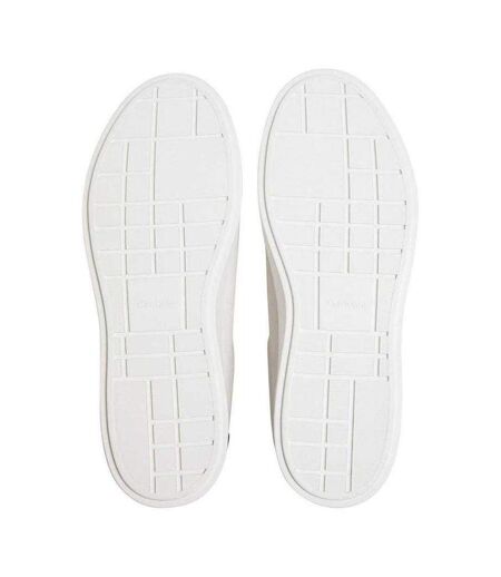 Mens Suede Low Trainers Off White Navy Calvin Klein