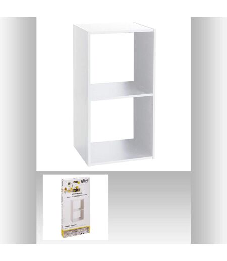 Etagère 2 Cases Mix - P. 34,5 cm x H. 67,5 cm - Blanc