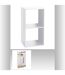 Etagère 2 Cases Mix - P. 34,5 cm x H. 67,5 cm - Blanc-2