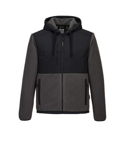 Portwest Mens KX3 Borg Fleece Jacket (Black/Gray)