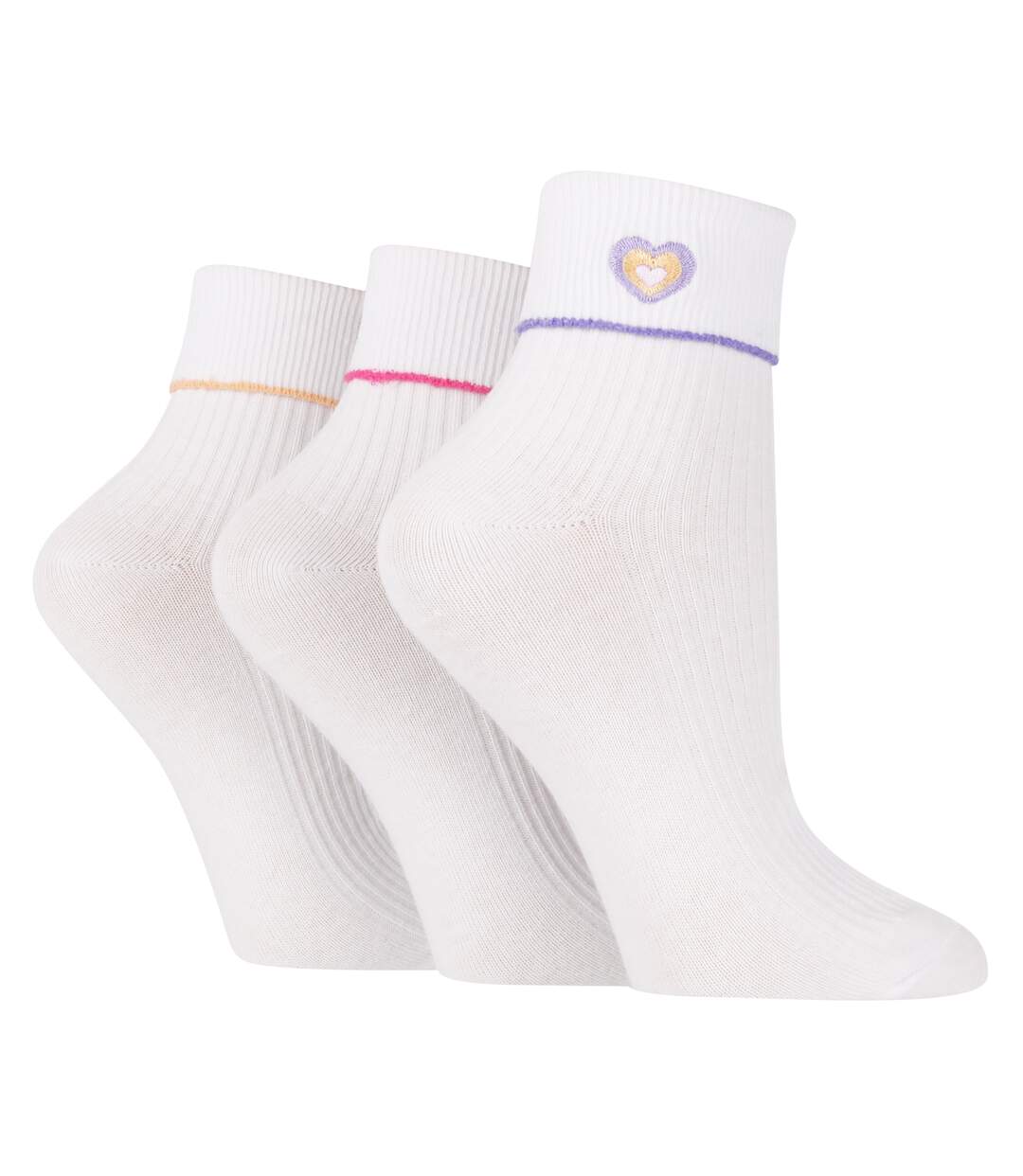 3 paires de chaussettes de détente brodées pour dames-1