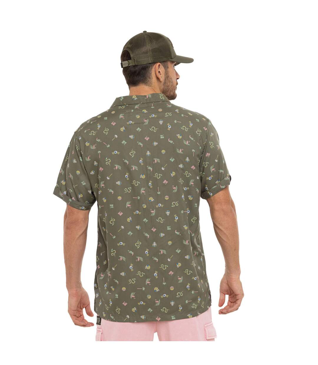 Chemise homme fluide manches courtes en viscose imprimée Sum Vondutch-3