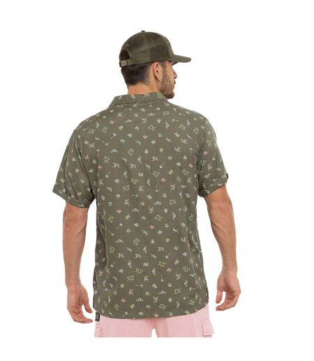 Chemise homme fluide manches courtes en viscose imprimée Sum Vondutch