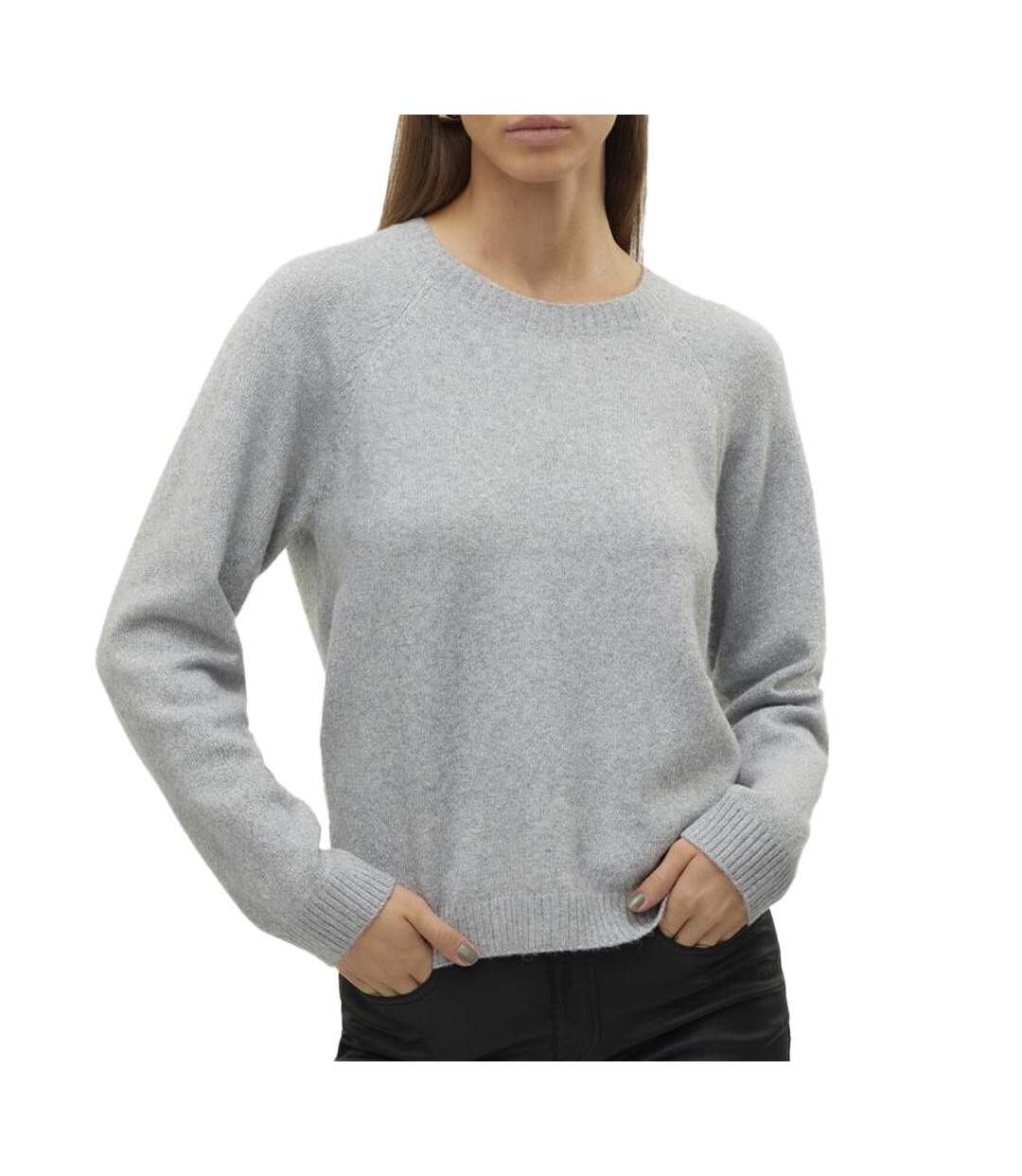 Pull argenté femme vero moda doffyshine-1