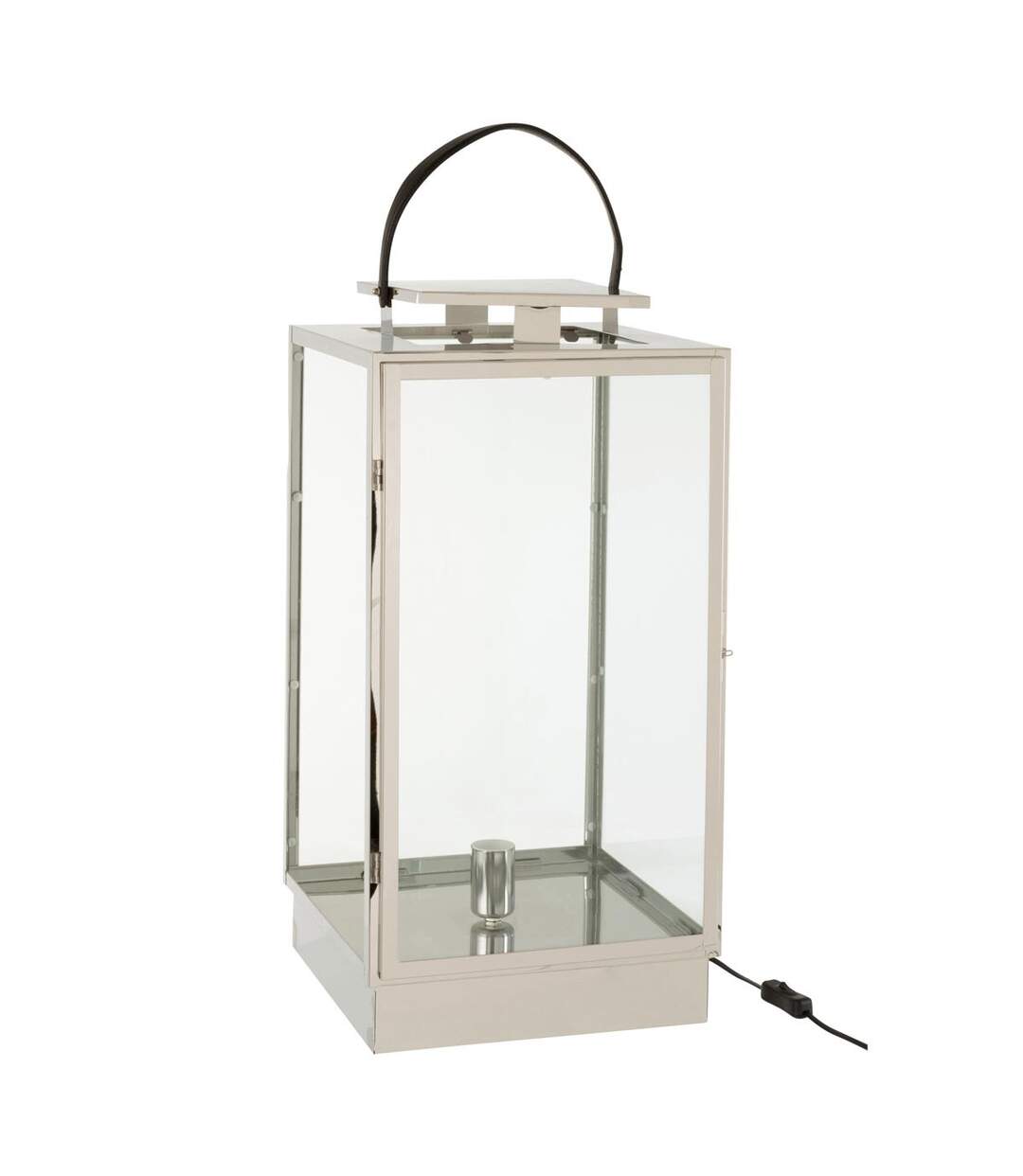 Lanterne en Verre Rosalinda 76cm Argent-1