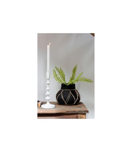 Pot Décoratif Herbes Marines 21cm Noir