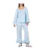 Womens/ladies Puff Sleeve Loungewear Set Blue Sleeper-1
