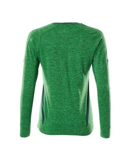 Womens/ladies Accelerate Long-sleeved T-shirt Grass Green Green Mascot