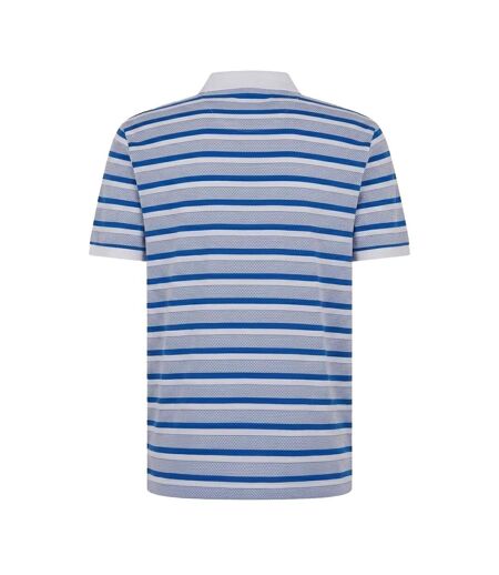 Mens Striped Polo Shirt White Original Penguin