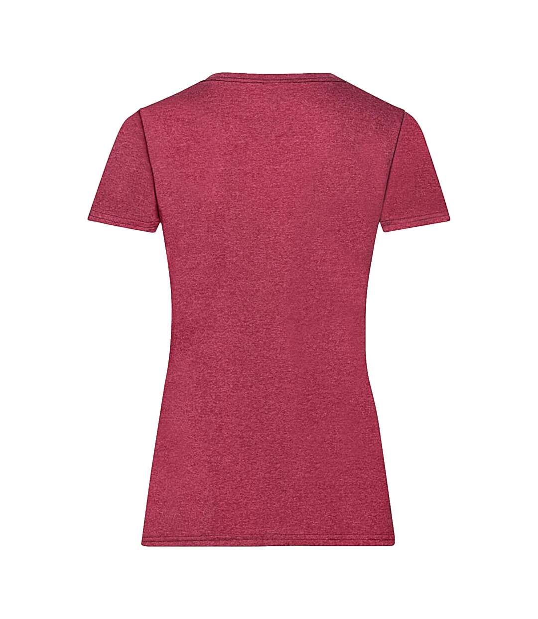 T-shirt Valueweight Femme Rouge Chiné Fruit Of The Loom-2