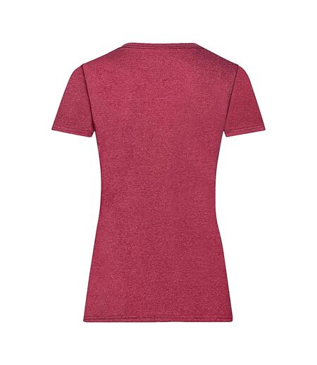 T-shirt Valueweight Femme Rouge Chiné Fruit Of The Loom