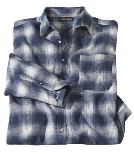 Men's Checked Flannel Shirt - Long Sleeves