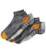 Pack of 4 Pairs of Men's Trainer Socks - Anthracite Grey