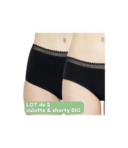 SHORTY CULOTTE HAUTE BIEN ETRE BIO LOT de 2