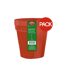 Pack of 5  Flower pots  4in orange Ambassador-1