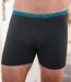 Pack of 6 Men's Stretch Boxer Shorts - Black