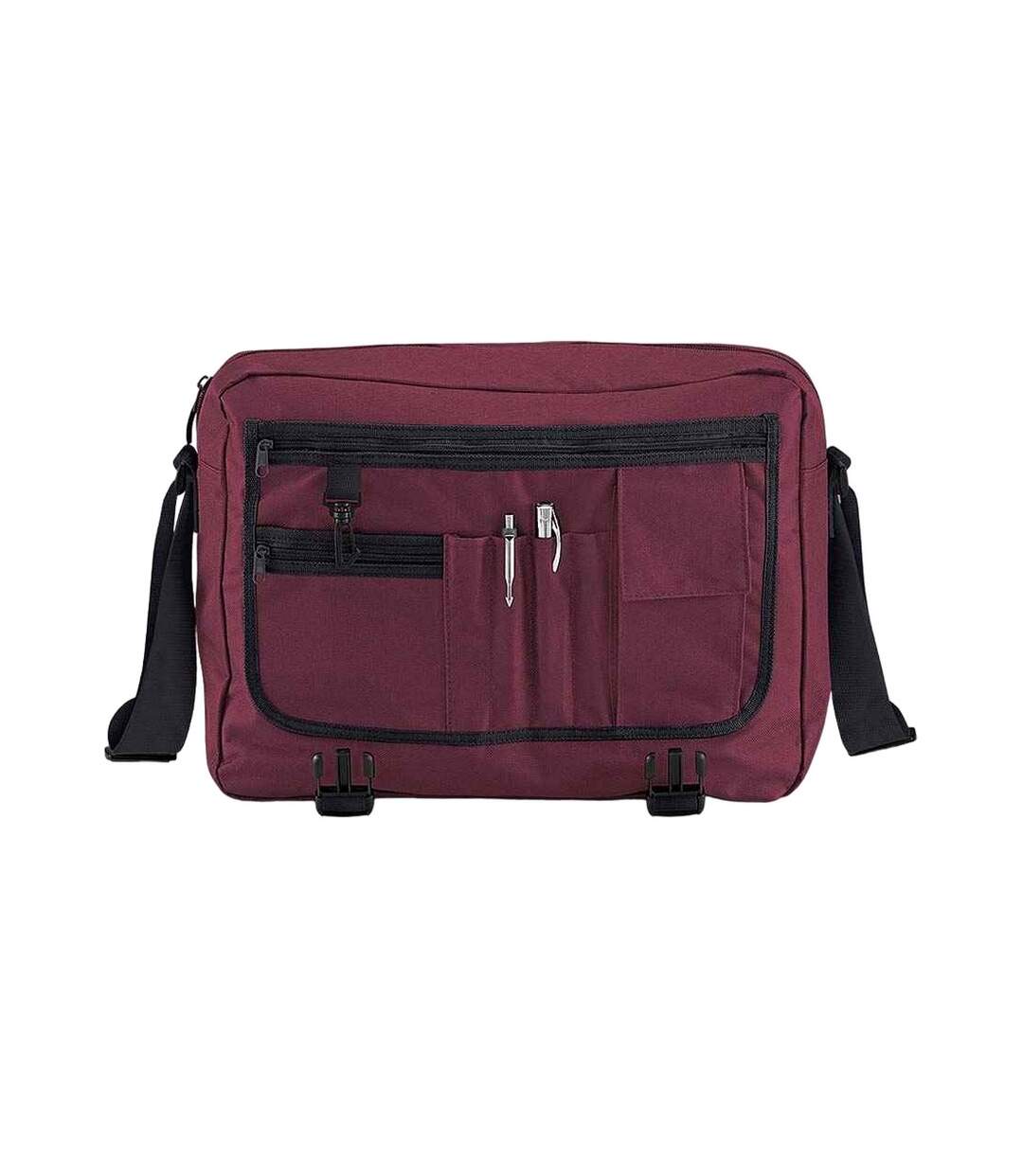 Flap top 11l messenger bag one size burgundy Bagbase