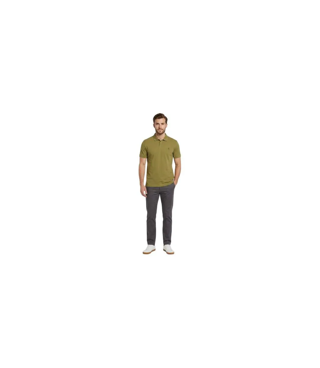 Polo Motif/style Logo Brodé Homme Vieux Vert Kaki Original Penguin-1