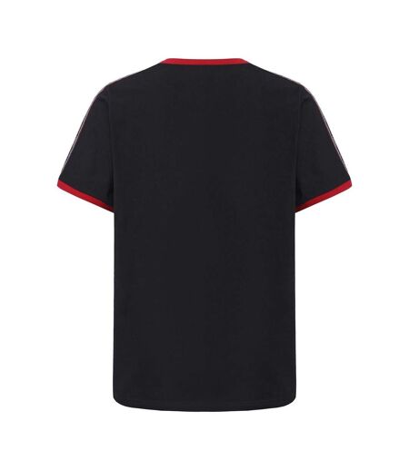 Mens Paisley Logo T-shirt Black Red Pretty Green