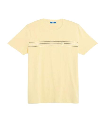 T-shirt jaune homme tbs leroytee