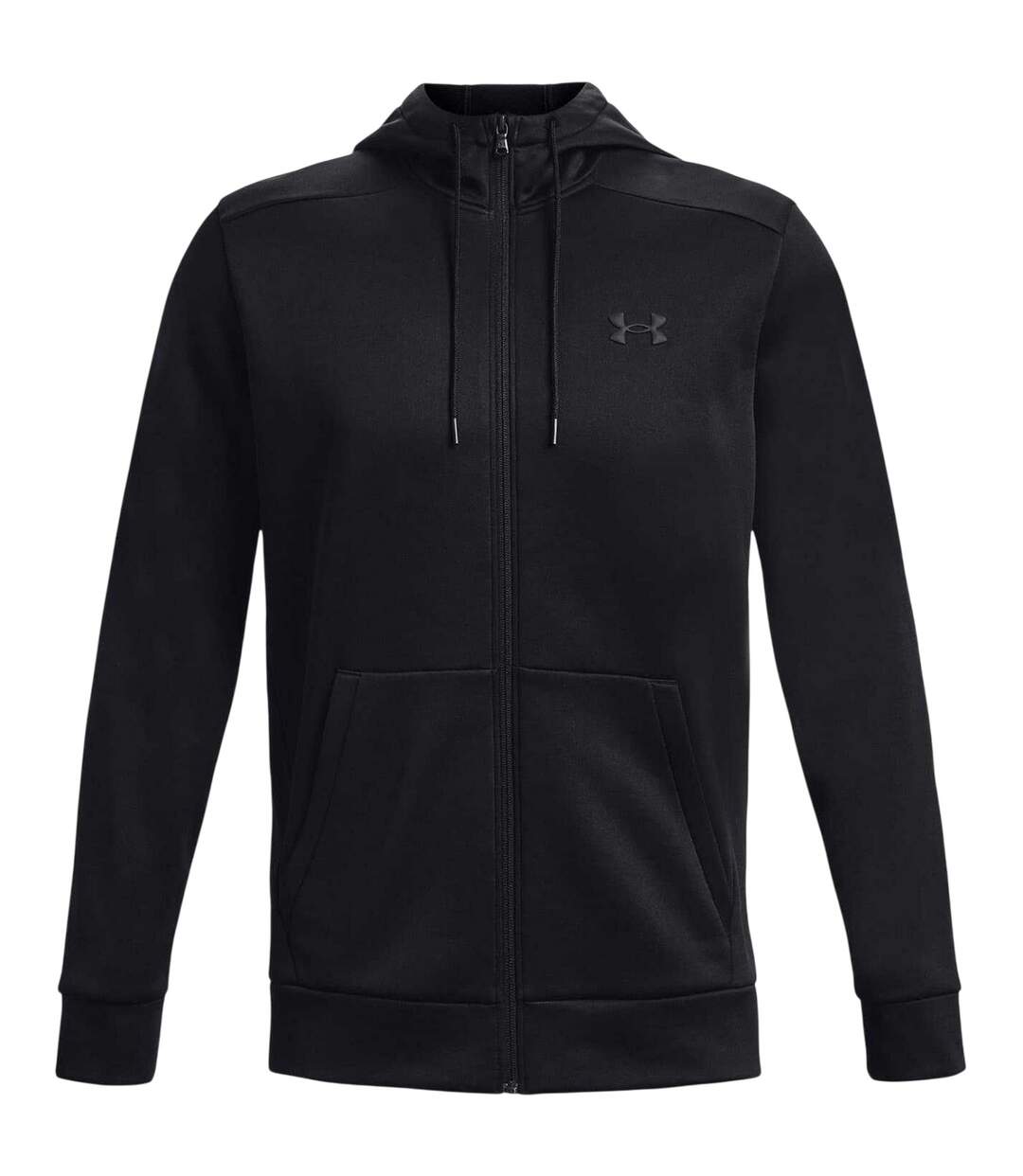 Mens Fleece Full Zip Hoodie Black Under Armour-2