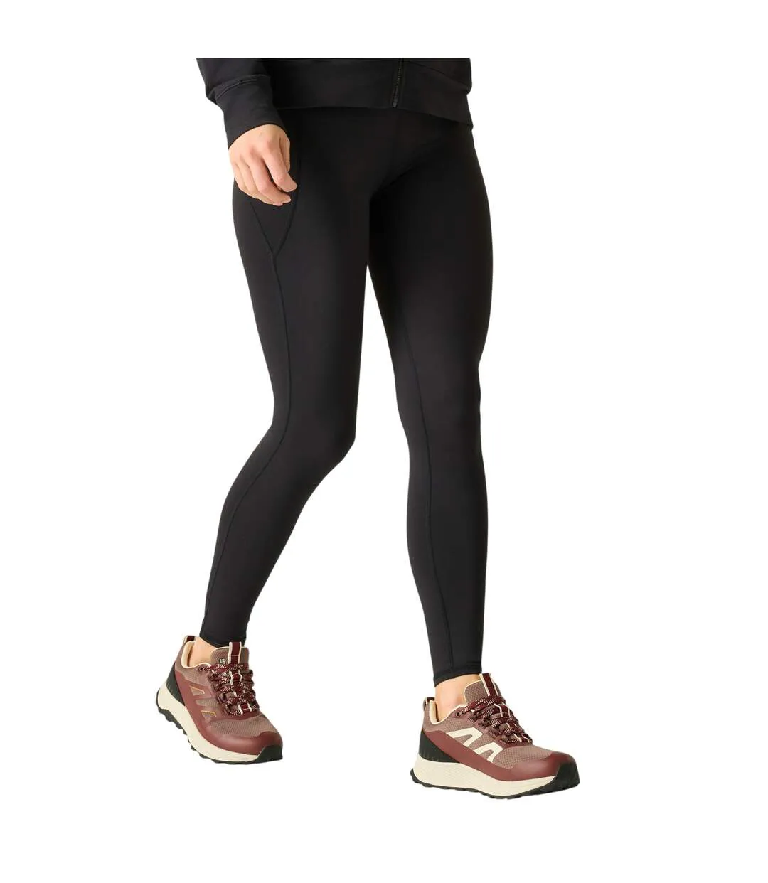 Baskets Imperméables À Lacets Ravika Femme Pourpre Marron Foncé Regatta-4