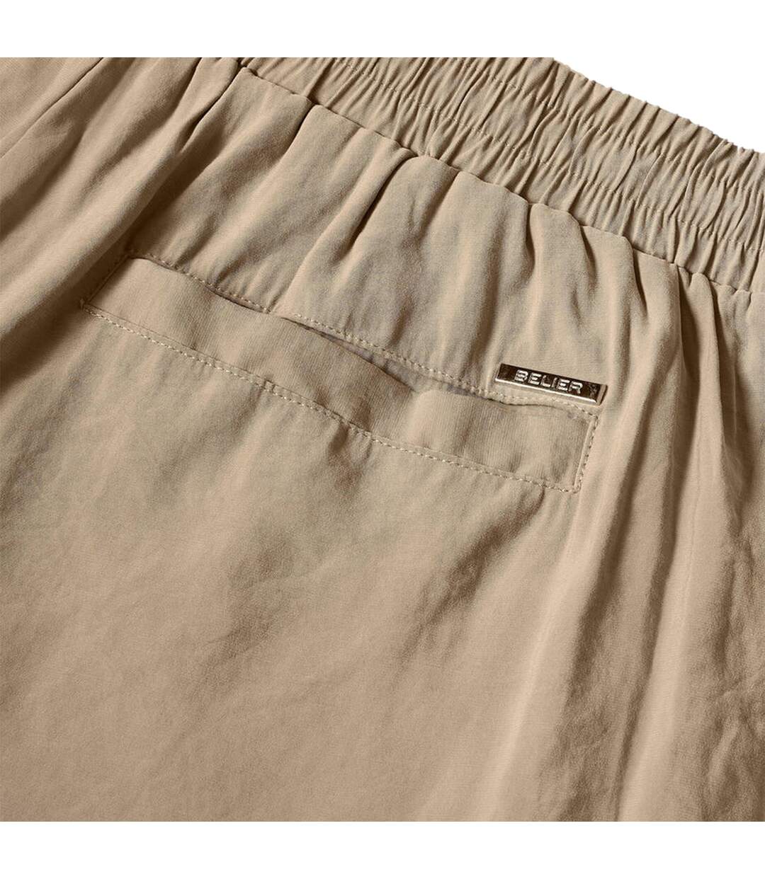 Mens Modal Plain Trousers Taupe Belier-3