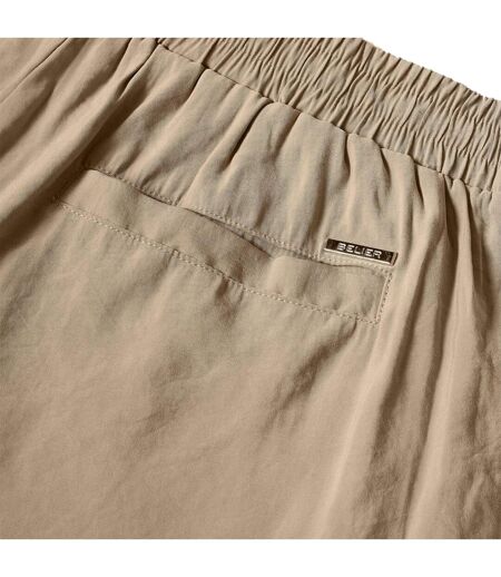 Mens Modal Plain Trousers Taupe Belier