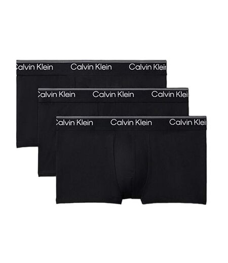 X3 boxers noir/blanc homme calvin klein jeans low rise trunk