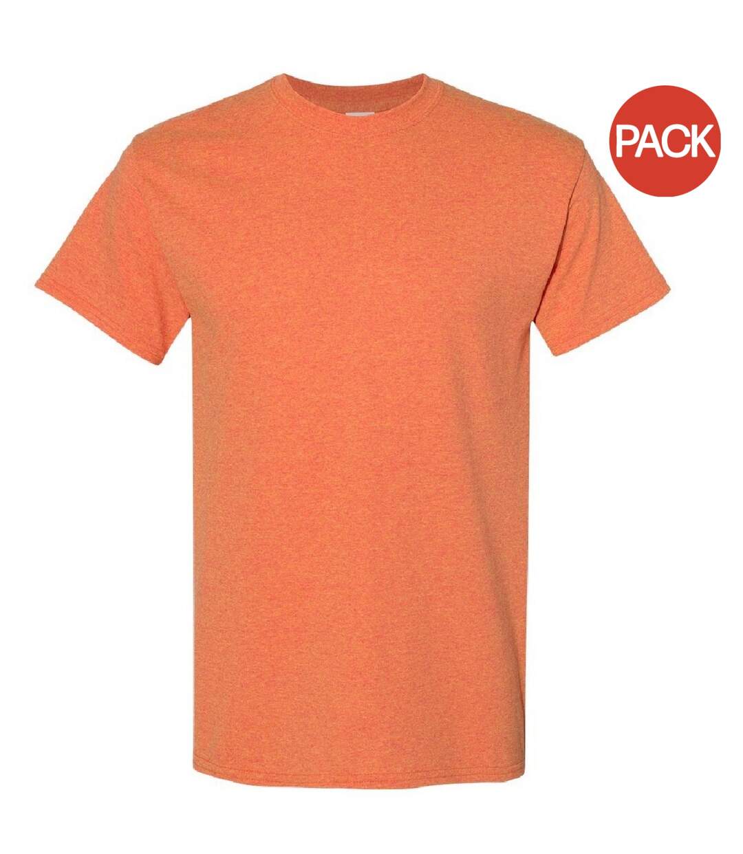 Gildan – Lot de 5 T-shirts manches courtes - Hommes (Orange clair) - UTBC4807