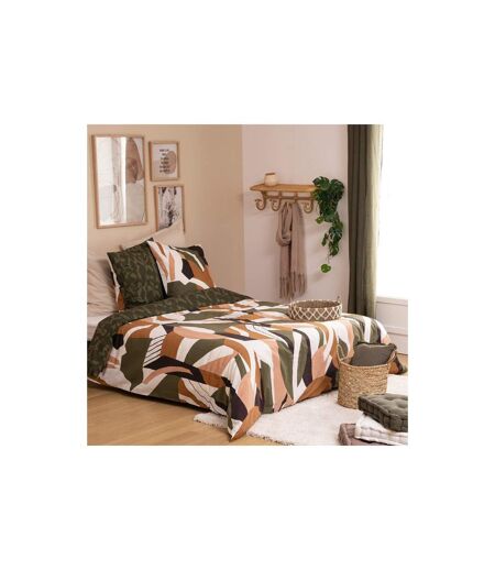 Parure de Lit 3 Pièces Arik 240x220cm Kaki