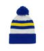 Norwich Retro Bobble Football Beanie White Blue Yellow Fan Originals-1
