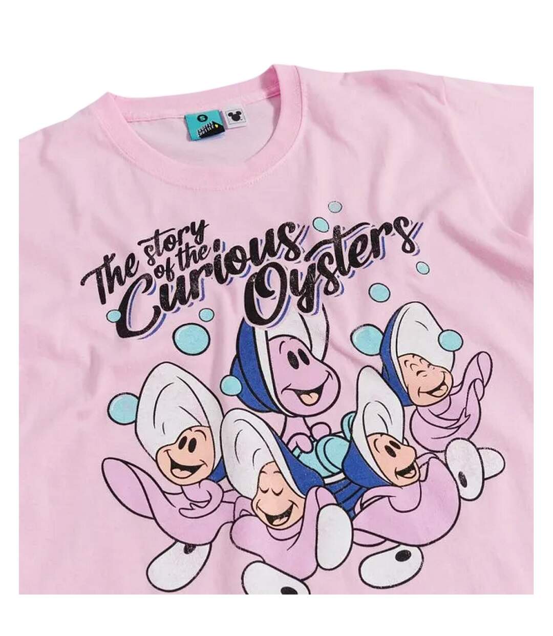 T-shirt The Story Of The Curious Oysters Adulte Rose Alice In Wonderland-3